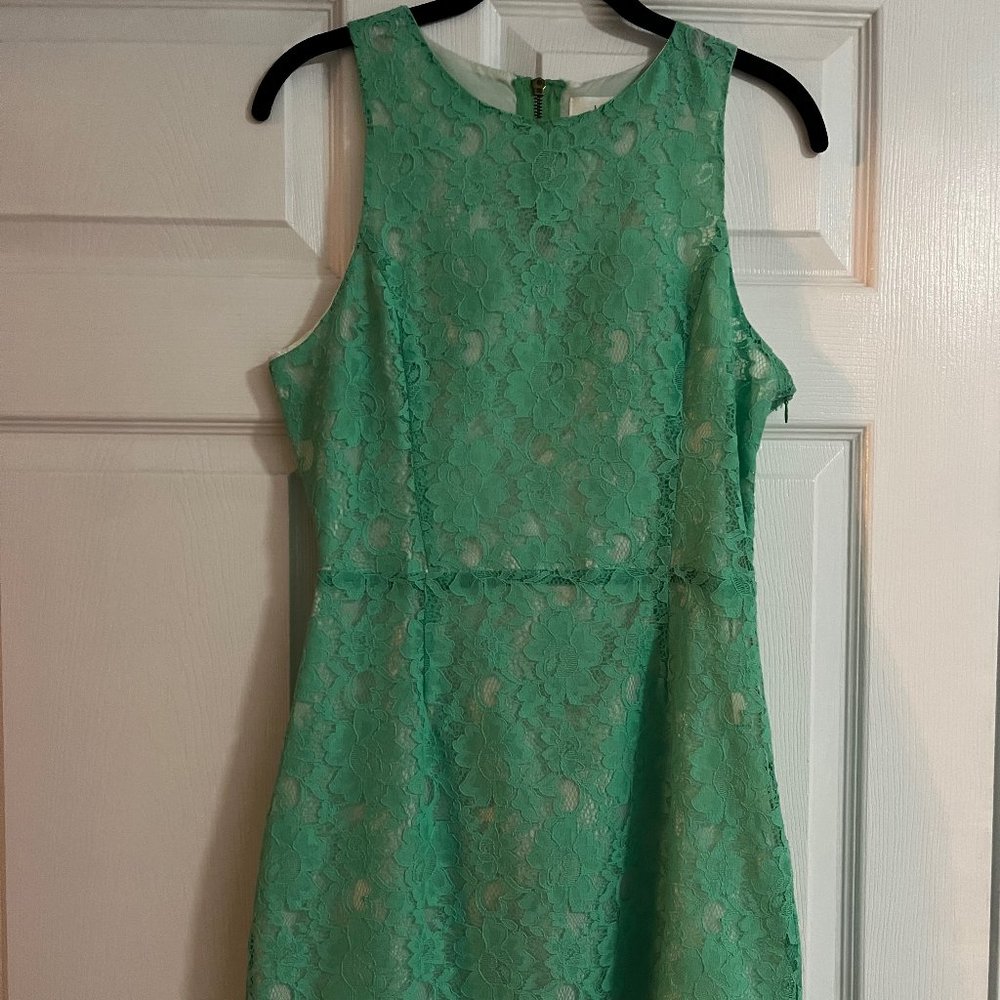 Green Floral Laced Dress